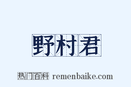 野村君是什么意思的图片